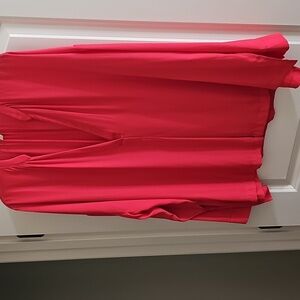Red Gibson Latimer 3x Long Sleeve Dressy Blouse V Neck